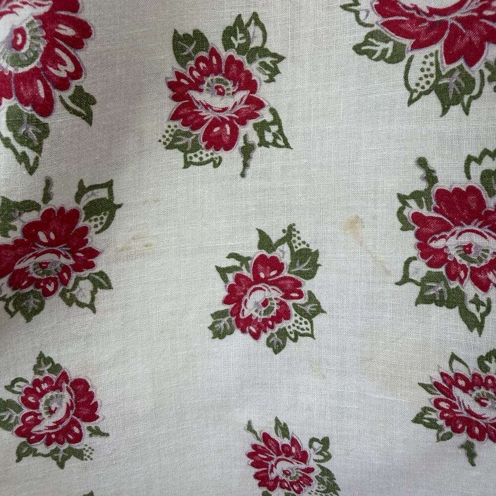 Vintage 60’s Pleated Floral Cotton Skirt, 28” - Picture 8 of 9